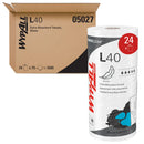 WypAll® PowerClean™ L40 Lingettes extra-absorbantes - 11po x 10.4po - Caisse de 24 rouleaux