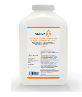 Saline.H20 - 500 ML | Chlorure de sodium à 0.9% USP pour irrigation
