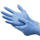 Gants d'examen en nitrile bleu 6 mil - Boite de 100