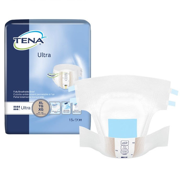 TENA® ProSkin™ Ultra Incontinence Briefs, Ultra Absorbency, Extra Large, Beige - 60/CS