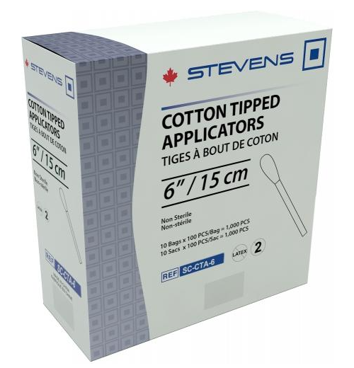 Cotton tip applicators 6'' box/100