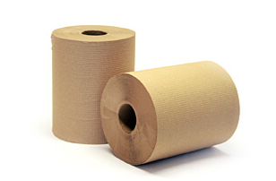 Brown Hand Paper Rolls - 205' - Case of 24