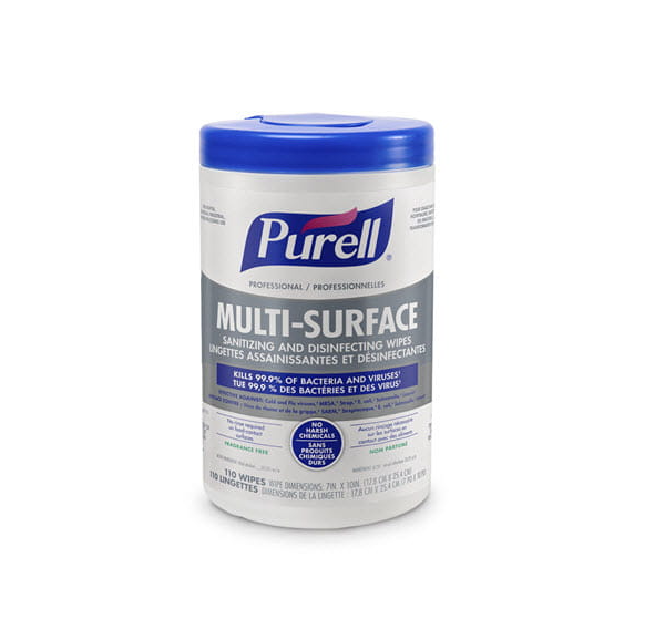 Lingette Purell Multi surfaces certifier alimentaire 6/caisse