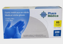Blue nitrile examination gloves - Box of 250
