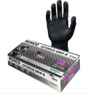 Octopus Grip 8 Black Nitrile Examination Gloves, Powder-Free, 8 Mil - Large - Box of 50