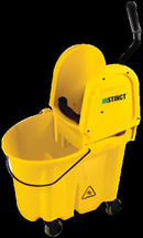 Ensemble seau et essoreuse à pression descendante, jaune 33,1 L