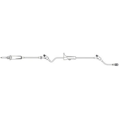Ensemble d'administration intraveineuse par gravité, avec deux sites d'injection CARESITE®, 17 mL, 84 po long. - Caisse de 50