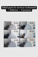 Gants médicaux en nitrile Noir 5 mils - Boite de 100