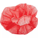 Bonnets bouffants, Polypropylène, 24", Rouge - Caisse de 1000