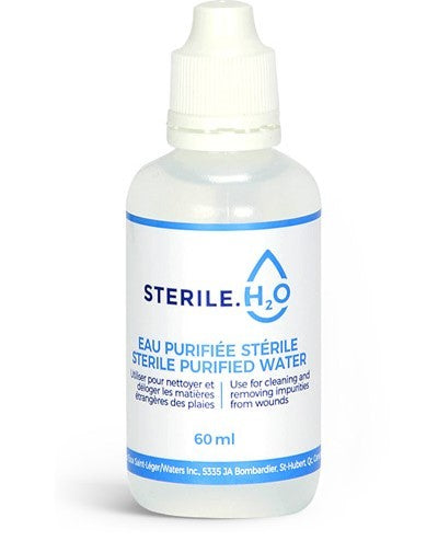 STERILE.H2O 60 ml- Eau purifiée USP stérile avec buse d’irrigation