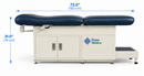 Examination table with patient footrest