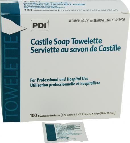 Lingettes au savon de Castille - Boite de 100