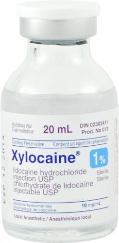 Anesthésique local xylocaine 1% injectable fiole 20ml
