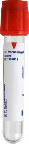 BD Vacutainer® Serum tube, coagulation activator, silicone coated interior - 13x75mm 4ml - BTE/100 CA/1000