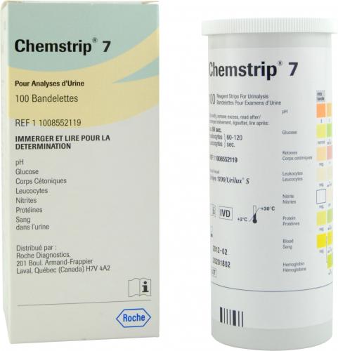 Test urine Chemstrip 7 Bte/100