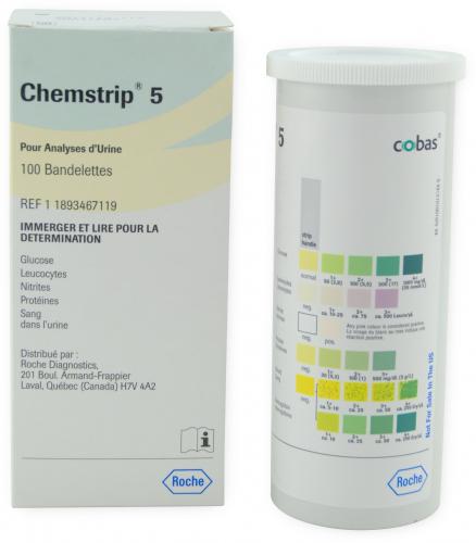 Test urine Chemstrip 5 Bte/100