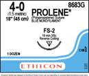Mono prolene blue suture 4-0 18in FS-2 BX/12