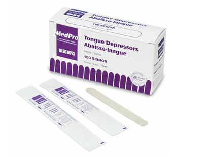Abaisse-langue MedPro, stérile, emballé individuellement bx/100