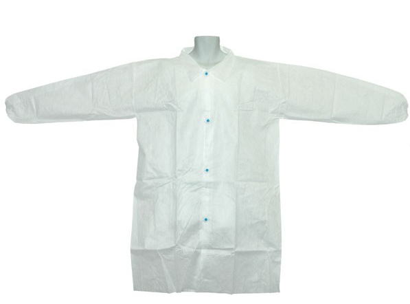 Blouse de laboratoire en polypropylène - Blanc - Caisse de 50