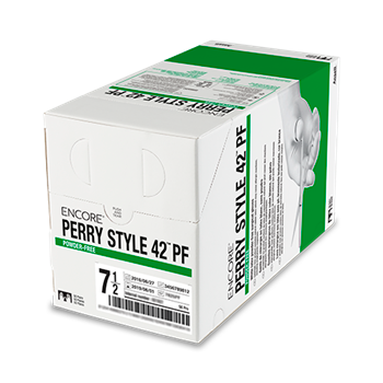 Gant chirurgical en latex, sans poudre, Perry® Style 42® PF - Blanc  - 50 paires/Boite