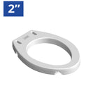 Siège de toilette allongé surélevé de 2po