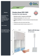 Distributeur pour masques de procédure (Ensemble complet)