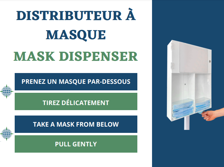 Distributeur pour masques de procédure (Ensemble complet)