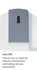 Toise murale SECA 206 (Mètre déroulant mécanique)