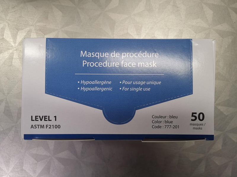 Masque médical ASTM Level 1 - 50/boite